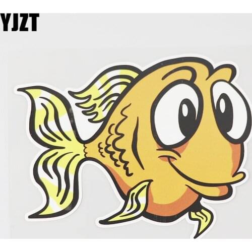 YJZT 14.6CMX11.6CM Lovely Coral Fish Car Sticker Beautiful Pvc Decal Decorate 6A-0270