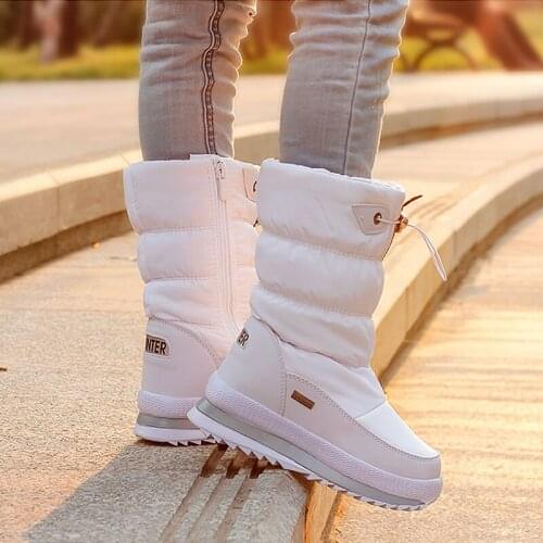 2020 Winter Platform girls Boots Children Rubber anti-slip Snow Boots Shoes for girl big Kids Waterproof Warm Winter Shoes Botas