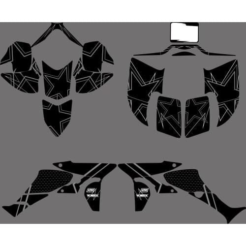 0347 Black New STYLE DECALS STICKERS Graphics Kits Fit for TRX450R 450R fourtrax ATV