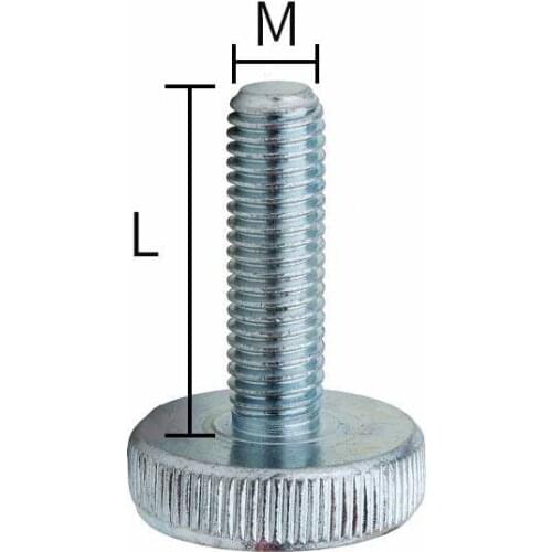 1/5pcs M3 M4 M5 M6 M8 M10 DIN653 GB835 Knurl Flat Head Hand Tighten Thumb Screw Curtain Wall Glass Thumbscrew Adjust Toolless