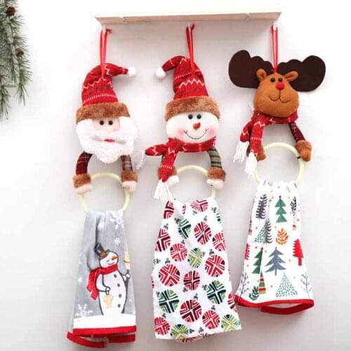 1pcs New Year Christmas Pendant Decoration Cloth Christmas Gift Hanging Ornaments Home Kitchen Towel Hanging Xmas Party Supplies