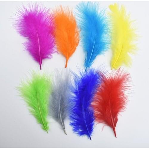 20Pcs/Lot Marabou Feathers Turkey Feather White Pheasant Feathers for Crafts Feathers for Jewelry Making Wedding Feathers Plumas