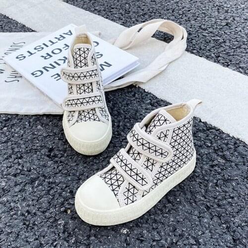 2021 Ins New Fashion Children Shoes Canvas Shoes Boys Girls Basic Sneakers Basic Canvas High Boots Sneakers #2151