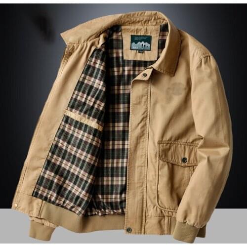 2021Spring Men Jacket Military Bomber Jacket Men Lapel Collar Pure Cotton Tactical Jacket Men Army Coat Slim Fit Plus Size M-4XL