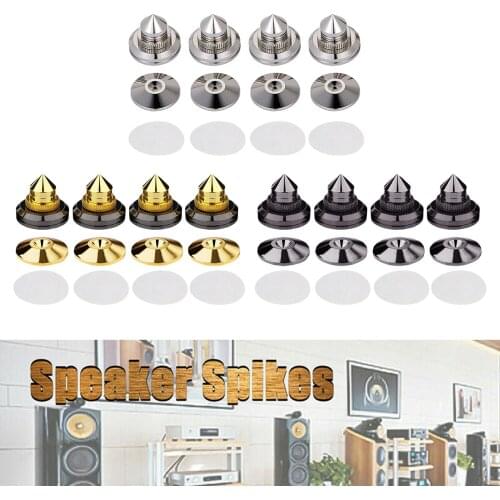 4PCS Speakers Stand Foot Spikes Mount Loudspeaker Box Nails Pads Shockproof