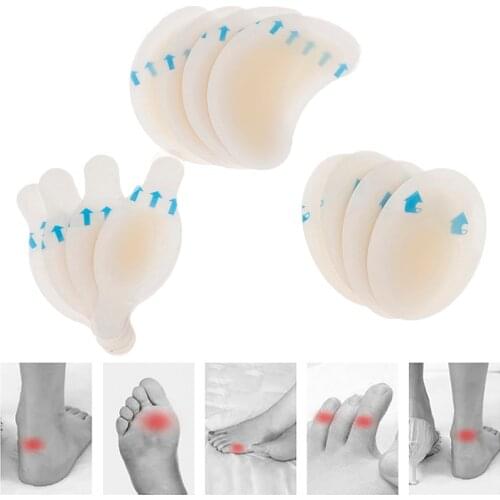 4Pcs/Box Waterproof Anti-Wearing Heel Gel Sticker Blister Bandages Hydrocolloid Plaster Adhesive Pain Relief Pedicure Patch Pads