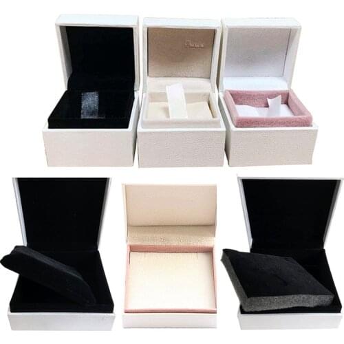 5*5*4cm 9*9*4cm Packaging Paper Box Ring Display Ring Earrings Bracelet Velvet Box Compatible Europe With Earring DIY Jewelry