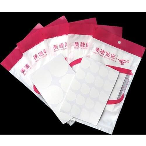 60pcs/100pcs Eyelash Glue Holder Pallet Glue Paper Patches Sticker For Eyelash Extension Disposable Glue Paper Pad Eye Sticker