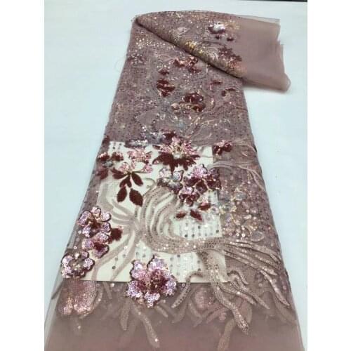 African Lace Fabric New Arrival Nigerian Tulle Mesh Lace Fabric For Wedding Sequins Lace Fabrics