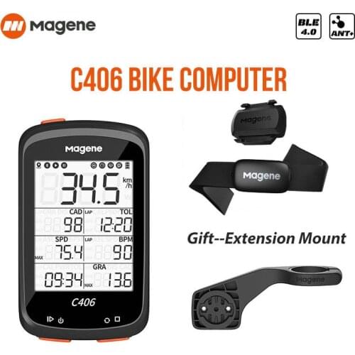 Magene C406 GPS Bike Computer Wireless Speedometer Sync Speed Sensor MTB Road Cycling Data Map Waterproof Smart Bike Accessories