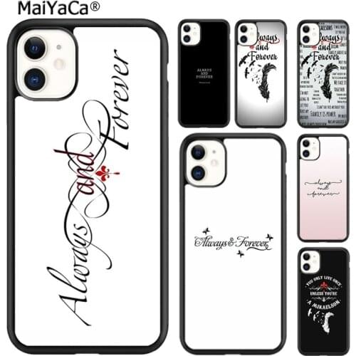 MaiYaCa The Vampire Diaries Originals Mikaelson Always Forever Phone Case Cover For iPhone 5 SE 6 7 8 plus X XR XS 11 12 pro max