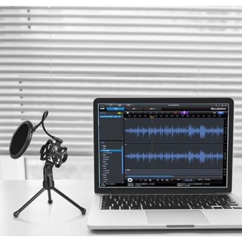 Microphone Filter Holder Stick Desktop Tripod Stand Anti-Spray Net Kit PS-2