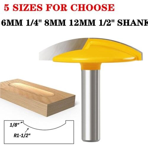 1PC 8mm 6.35mm Shank Classical Plunge Wood Router Bit Tungsten Carbide 1-1/2" Radius x 1-3/4" Wide Door Knife Woodworking Cutter
