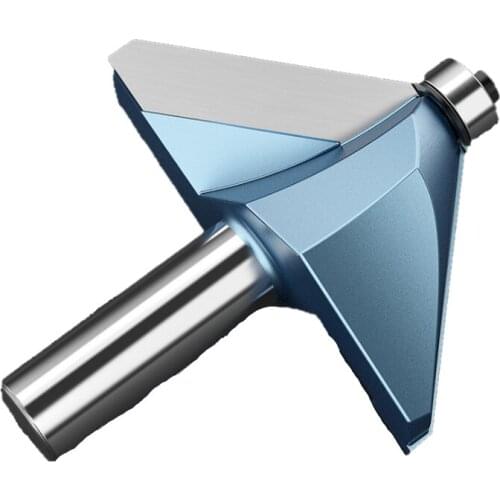 1/41/2handle 45 Degree Chamfering Milling Cutter with Bearing Trimming Cutter for Woodwork Tungsten Carbide Engraving Router Bit