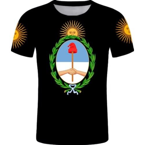 Argentina flag t shirt DIY Free Custom Name football MESSI t-shirt Nation Flag Republic Spanish ARG country ARGENTINO clothing