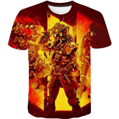 Vedio game t shirt 3d print Apex game Legends Summer new t-shirt for Men Women oversized T Shirt homme Unisex hip hop Sweatwear