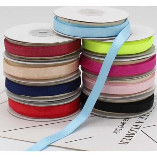 50 Yards 10mm Colorful Bright Elastic Band Nylon Underwear Bra Strap Sewing Elastic Ribbon Clothing DIY Accessories 15 Colors