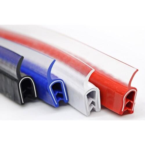 10M Car Door Edge Scratch Protector Sealing Strip Guard Trim Auto Anti Collision Trim With Steel Decoration External Accessories