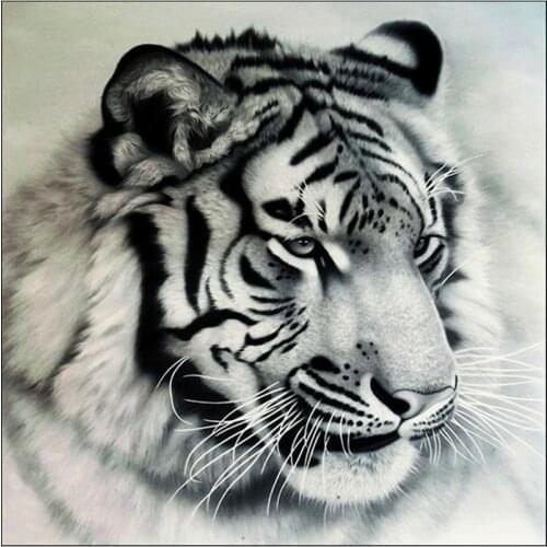 Tiger Animal DIY diamond Painting Kit cute Tiger head Diamond embroidery cross stitch Rhinestone Mosaic hanging mural