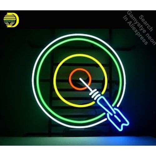 Neon Sign for Dart Board Bullseye Neon Bulb sign Iconic handcraft neon signboard Game Room neon lights Sailing anuncio luminos