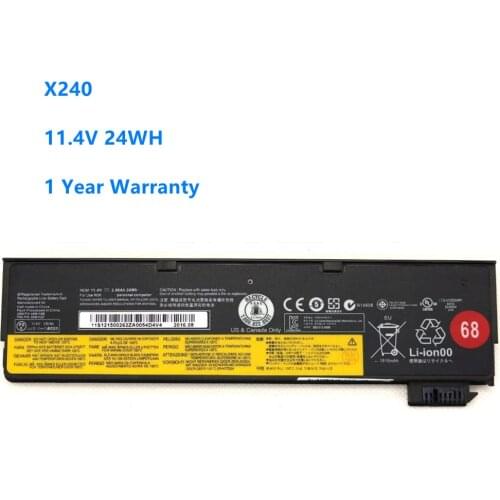 X240 New Laptop Battery for Lenovo ThinkPad X240 T440S T440 X250 T450S X260 S440 S540 11.4V 24WH/2100mAh