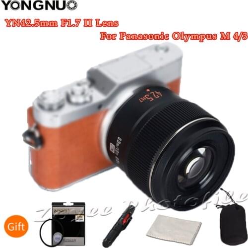 New YONGNUO YN42.5mm F1.7M Ⅱ Standard Prime Lens STM Second-generation for Panasonic Olympus M4/3-port Mirrorless Autofocus Lens