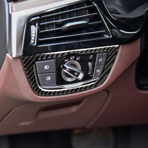 It Is Suitable For BMW G01 The Carbon Fiber Headlight Switch Button Decorative Paste - Solid Color