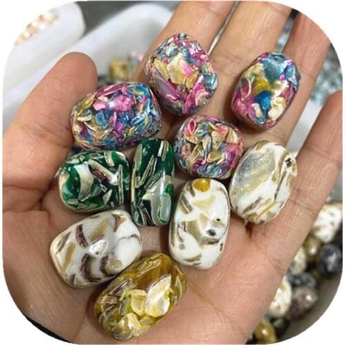 Rainbow Color Shell Candy Shaped Tumbled Gemstone Crystals Healing Stones For Home Decoration