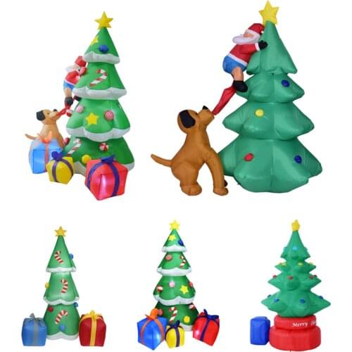 Merry Christmas Decorations For Home Outdoor Inflatable Christmas Tree Santa Claus Night Light Figure Garden Party New Year 2021
