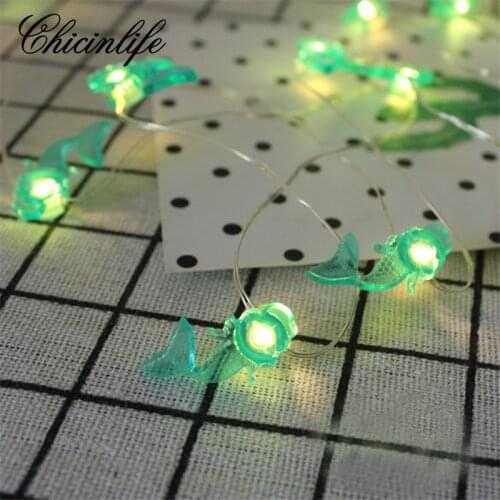 Chicinlife Mermaid Unicorn Flamingo String Lights LED Copper Night Lamp hanging New year Christmas birthday Party Decoration
