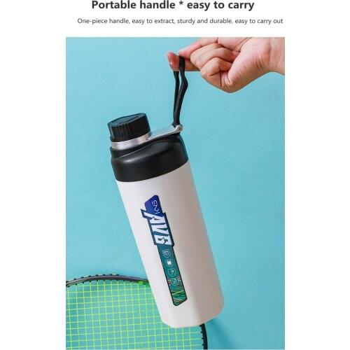 Thermos mug ceramic liner men and women portable large capacity 550ml sports water cup tea water separation fashion water bottle