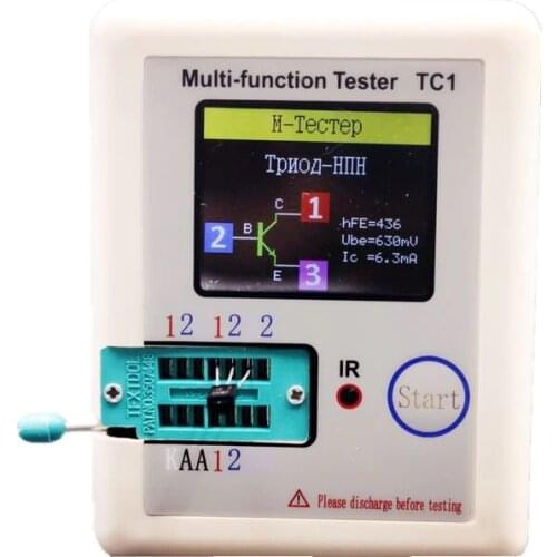 Russian Transistor Tester TFT Diode Triode Capacitance Meter LCR ESR NPN PNP MOSFET IR Tester