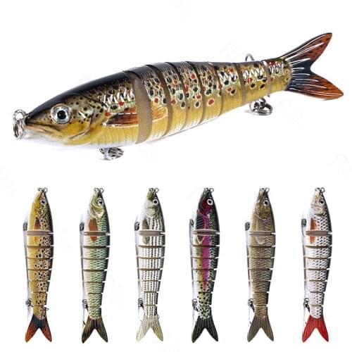 22g 125mm Sinking Wobblers 8 Segments Fishing Lures Multi Jointed Swimbait Hard Bait Fishing Tackle For Bass Isca Crankbait