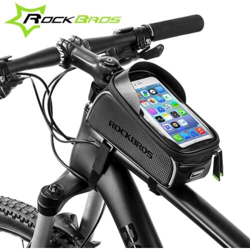 ROCKBROS Touch Screen Bicycle Bag For 6.0'' 6inch Phone iPhone 6/7 Case Cycling MTB Road Bike Front Top Frame Crossbar Tube Bag