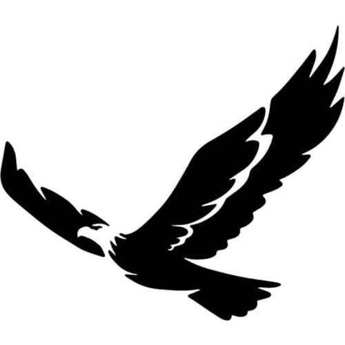 Eagle Flying Pattern Car Stickers Decoration Bumper Vinyl Decal Black/Silver 16.4CM*14.1CM Car Accessories