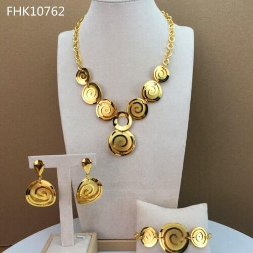 Yuminglai African 3pcs New Fashion Dubai Full Jewelry Set For Women Wedding Party FHK10762