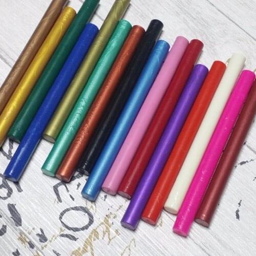 10 pieces round sealing wax stick bar as office supplies wedding invitation card stamp wax seal glue gun use 20 colors choose