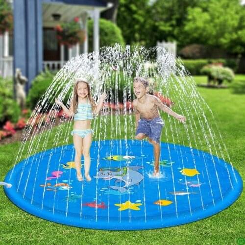 100/150/170cm Kids Sprinkler Play Pad Water Spray Cushion Summer Outdoor Splash Playing Mat for Tub Swiming Pool Lawn Beach Game