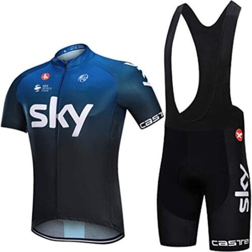 2021Summer Team Sky Cycling Jerseys Bicycle Wear Clothes Bib Gel Sets Clothing Ropa Cycling Uniforms Maillot Sport Wear