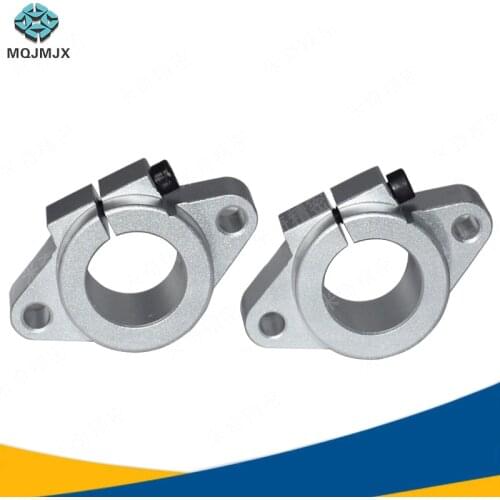 3D Printer Flanged Type Shaft Supports Slit Type Precision Cast Linear Rod Rail diameter 8mm 10mm 12mm 16mm 20mm 25mm 30mm