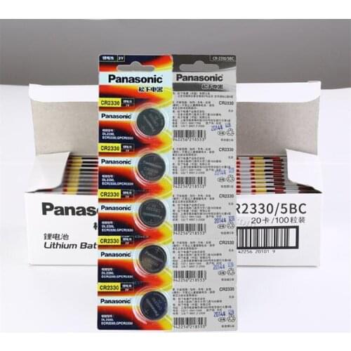 40pcs/lot New Original Battery For Panasonic CR2330 3V Toys Watches Alarm Clock Lithium Button Cell Batteries DL2330 ECR2330