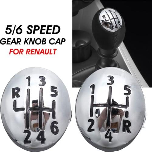 5/6 Speed Car Gear Knob Cap Cover Shift Lever Head Cover For Renault Clio Twingo Scenic Megane II 1996-2011