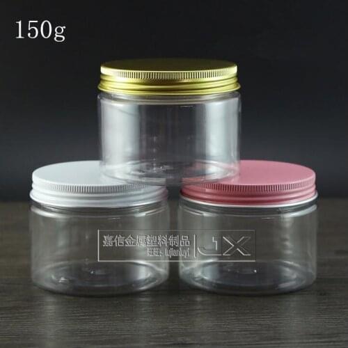 Free Shipping 150g/ml Clear lucency Plastic Empty Bottles Jar Ceram Lotion Pomade Eye Gel Small Sample Packing Bottles Jar