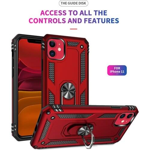 For iPhone 11 Case 11 pro MAX Case Magnet Car Ring Stand Holder Cover For iPhone 11 PRO MAX 11pro iPhone11 Silicone Bumper Coque