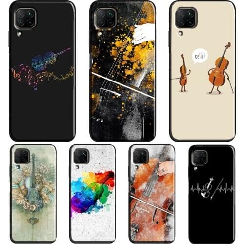 Cello Violin Art Case For Huawei P Smart 2019 Nova 5T P30 P40 P20 Pro Mate 10 20 Lite Honor 10i 8A 8X 9X