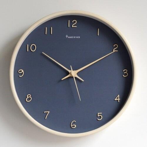 Wooden Round Wall Clock Nordic Simple Silent Digital Kitchen Wall Clock Watch 3d Creative Reloj Pared Home Decortion WF50WC