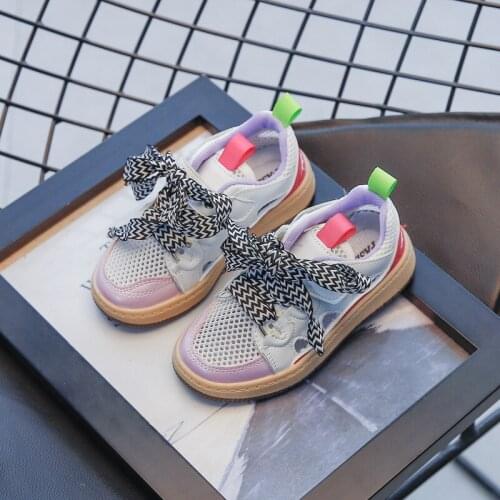 Childrens Board Shoes Summer New Girls Net Shoes Hollow Sports Sandals Breathable Casual Running Shoes Shoes for Kids Girls