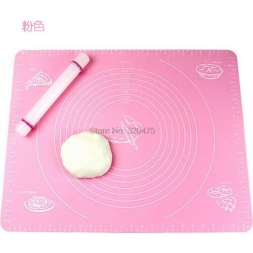 By dhl 50pcs practical 50*40cm Silicone Mat Baking Cakes Pans Silicone Pad Table Grill Pad Jelly Fondant Cooking Kitchen Tools