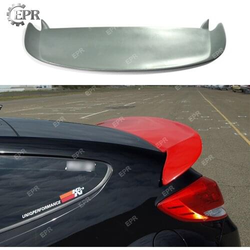 For Hunydai Veloster FRP Glass Fiber D Style Rear Trunk Spoiler Wing Lip For Veloster Turbo(Only) Tuning Part Fiberglass Wing