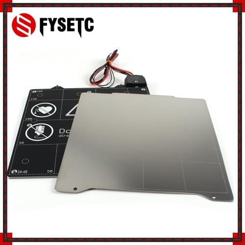 Clone Prusa mini 196.3*190mm 24V Magnetic Heated Bed + PEI Spring Steel Sheet For 3d print parts prusa mini kit